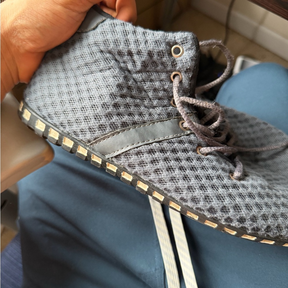 Gray High-Top Men's Shoes